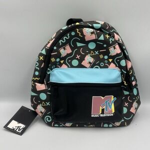MTV Mini Backpack With Two Pockets Retro Style‎ Fan Memorabilia 12"